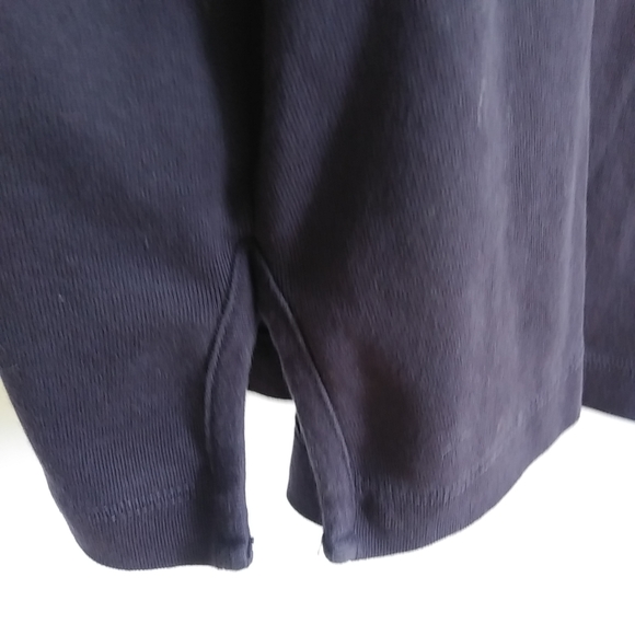 Lands End 3X V-Neck Button Sleeve Top Plus in Black - Picture 5 of 6